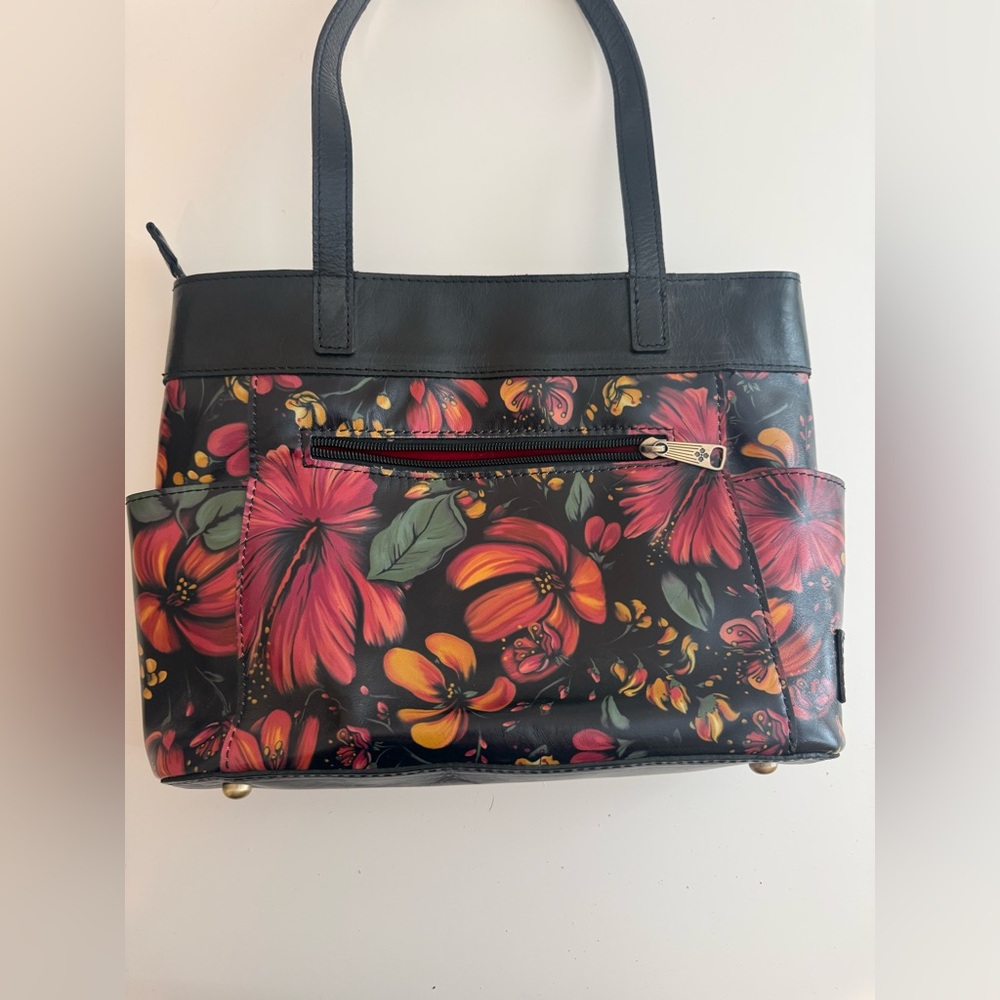 Patricia Nash Black and Red Floral Tote - Picture 3 of 16